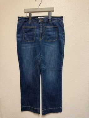 CAbi Women's Straight Leg Jeans in Dark Blue Wash, super chic 😃 size 12
